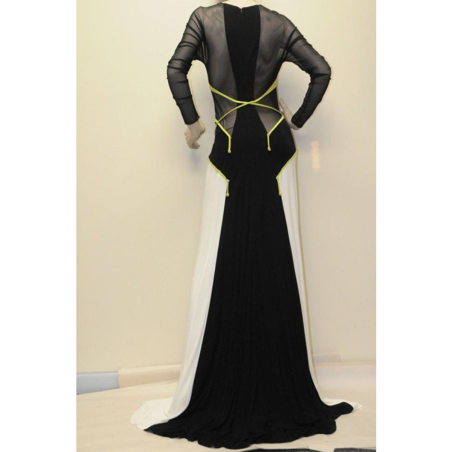 新しいコレクション ワンピース 海外セレクション Ralph Rucci Chado Maxi Jersey Dress Zip Green Black Mesh White 8 Sexy 人気絶頂 Www Ladislexia Net