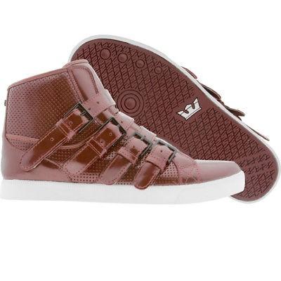 ブランド品専門の Burgandy Ns Strapped Supra スープラ メンズ スニーカー Patent Snea Fashion Skateboard Men New スニーカー サイズ Mensus8 5 26 5cm