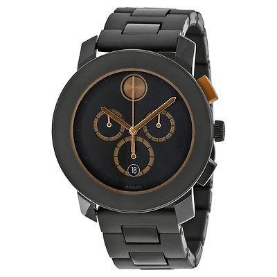 正規品 ブラック クロノグラフ Bold Movado 腕時計 モバード ダイヤル 3600271 腕時計 クォーツ メンズ 腕時計
