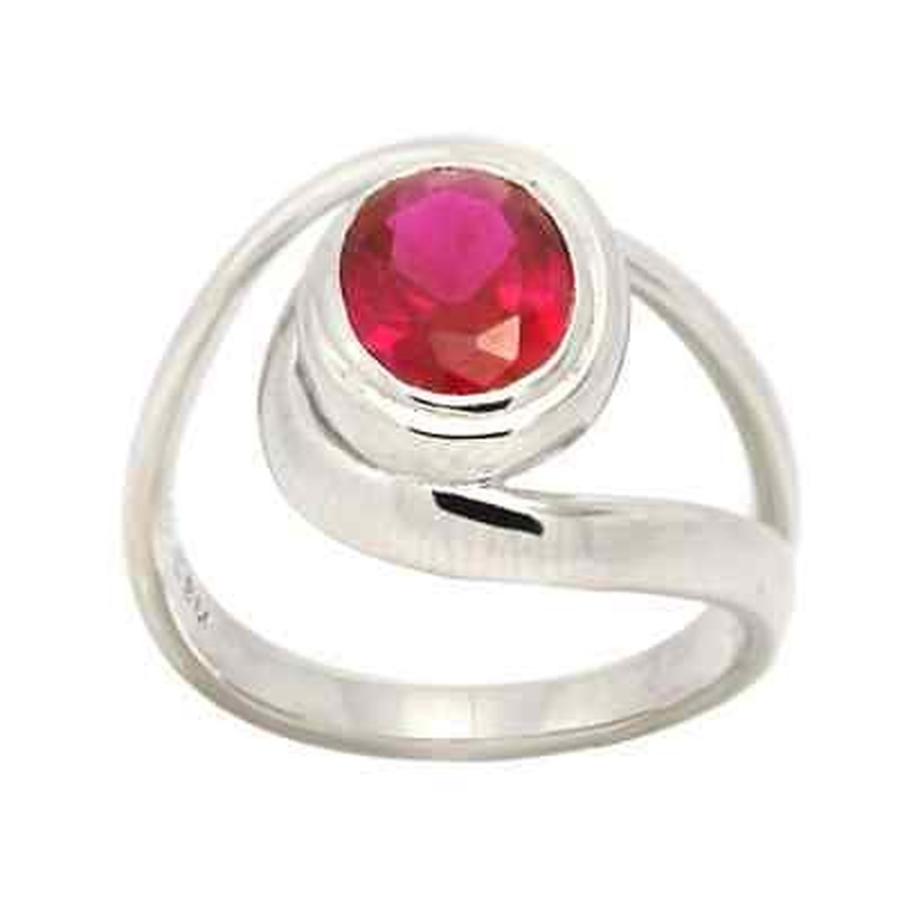 かわいい! ジェムストーン 海外セレクション De Buman Created Ruby Sterling Silver Ring, リフォーム本舗 64d45919