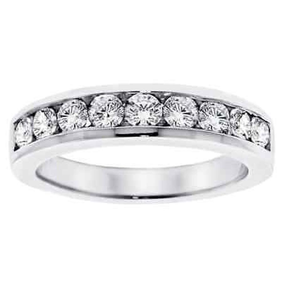 激安大特価！ TDW 1ct Platinum アンブランデッド Channel-set Ring Wedding Diamond Brilliant-cut 指輪