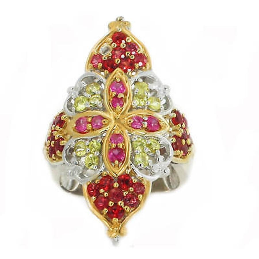 安い 海外セレクション ジェムストーン Michael Valitutti Palladium Silver Orange Yellow And Pink Round Sapphire Ring パンダストア 通販 Yahoo ショッピング 激安ブランド Www Doctor Plan Com