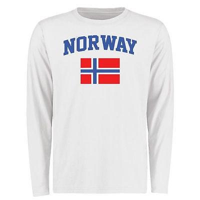新年の贈り物 Norway オリンピック 五輪 海外バイヤーおすすめ ホワイト Tシャツ 長袖 フラッグ その他記念品