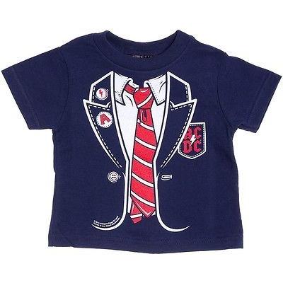 日本最大級 トップス & Tシャツ ベビー キッズ サーパス Kids Sourpuss AC/DC Angus T-Shirt Rock N Roll Metal Suit Tie Baby Toddler その他ベビー服