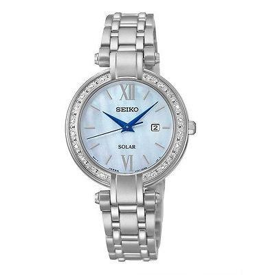 ★大人気商品★ セイコー 腕時計 Seiko SUT181 ソーラー ダイヤモンド Mother Of パール ダイヤル ステンレス スチール レディース 腕時計, WAAZWIZshop 10322db6