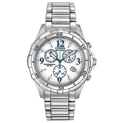 一番人気物 シチズン New Citizen エコドライブ レディース スポーツ クロノグラフ ステンレス スチール 腕時計 FB1350-58A, JISSO MART 7e8d992f