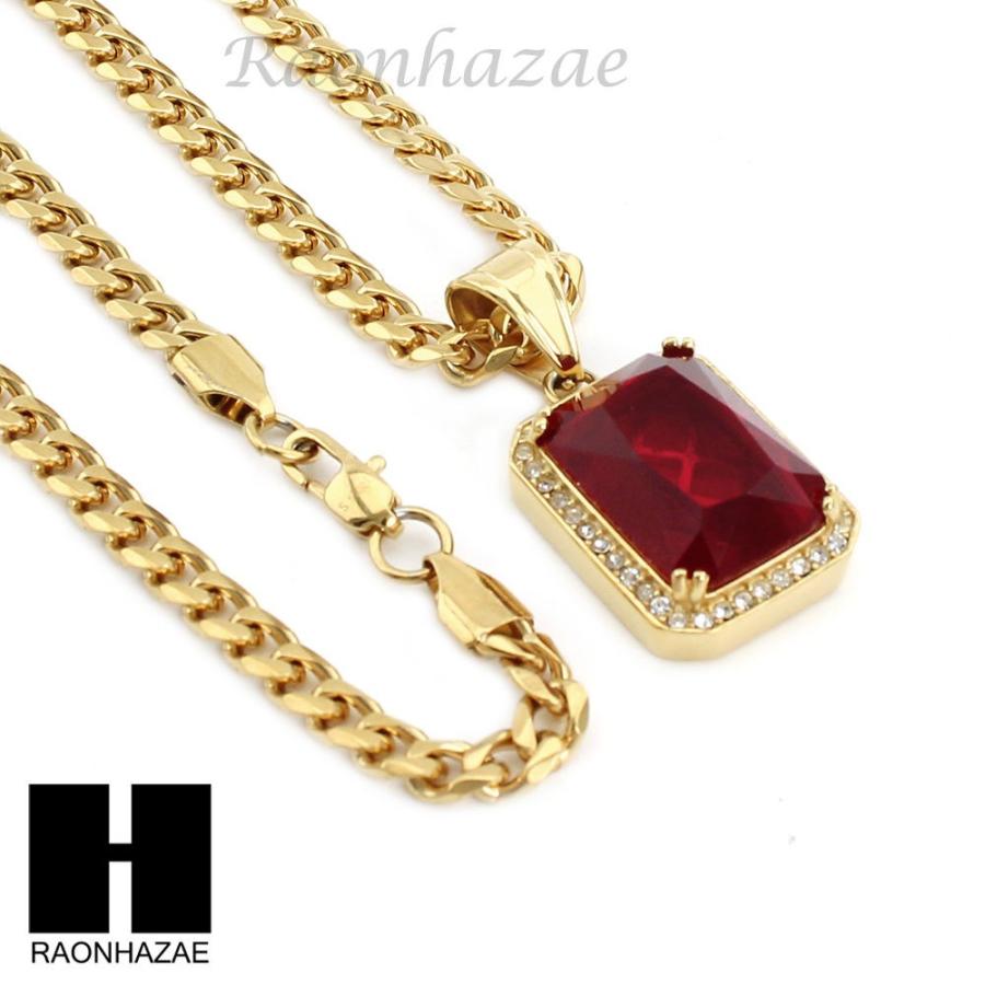 激安単価で チェーン ネックレス アメリカン ヒッピホップ ジュエリー 316l Stainless Steel Iced Ruby Mini Ruby Pendant 24 30 Cuban Chain Necklace 47 高知インター店 Oldweb15 Freelancefordreams Com