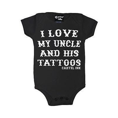 格安販売中 ワンピース Tattooed Inked ブラック Piece One Tattoos His and Uncle My ラブ I Ink Cartel Kid's カルテルインク その他子ども服
