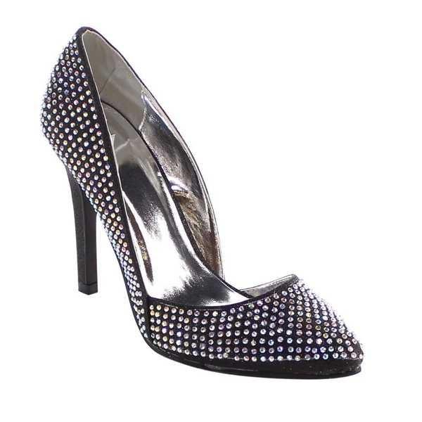 上品 ヒール パンプス シューズ 靴 海外厳選ブランド Marichi Mani レディース Pointy Toe Rhineストーン アクセント Stiletto グリッター ドレス パンプスs Black パンプス サイズ Womanus9 26センチ Populationmalawi Org