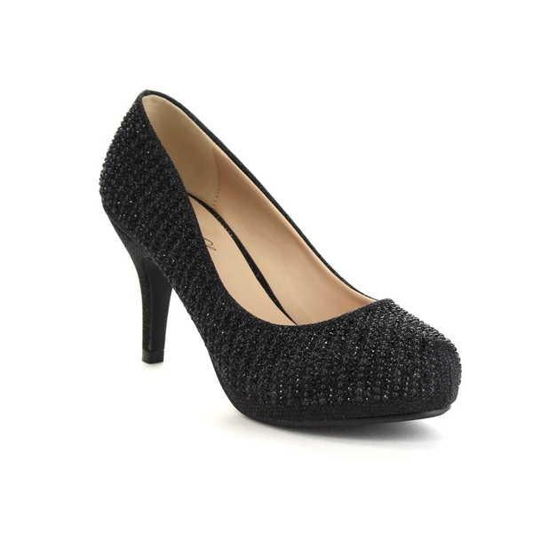 通販激安 ヒール パンプス シューズ 靴 海外厳選ブランド Bella Luna レディース Mid ヒール Party A Beaded デザイン Party パンプスs シューズ Paola Black パンプス サイズについてのご注意 ブランドによってサイズ感が違う為日本サイズはご参考までに