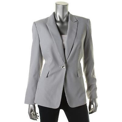 スーツ ブレザー ビジネス フォーマル 海外セレクション Tahari Asl 5350 レディース Doreen ネイビー Seersucker One Button Blazer ジャケット 12 Www Manica Co Mz