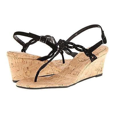 爆安プライス ヒール 靴 シューズ パンプス バネリー Vaneli 8469 レディース Mariem ブラック スエード ウエッジs サンダル 7 5 Wide C D W ついに再入荷 Skylanceronline Com