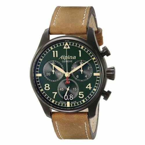 激安 Alpina アルピナ 腕時計 AL-372GR4FBS6 Watch Date Big Chronograph Pilot Startimer Men's 腕時計
