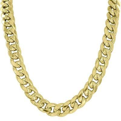 安心の定価販売 ジュエリー 腕時計ネックレス マスターオブブリング 11mm Miami Cuban ネックレス 10k Real イエロー ゴールド 30 Inches メンズ Unique スタイル New 保障できる Theculturewire Com