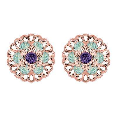 レビュー高評価の商品! ジュエリー ファッション イヤリング Lucia Costin Rose Goldplated Sterling Silver Mint Blue/ Violet Crystal Earrings イヤリング レビュー高評価の商品! ジュエリー ファッション イヤリング Lucia Costin Rose Goldplated Sterling Silver Mint Blue/ Violet Crystal Earrings イヤリング
