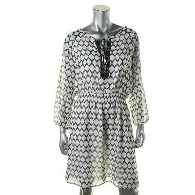 超目玉 イヴァンカトランプ ドレス ワンピース Ivanka Trump 9406 レディース B W Chiffon パターン Blouson カジュアル ドレス 6 Bhfo 格安 Diamondmedicalcentre Com