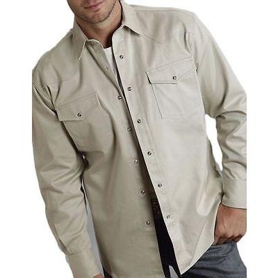 ウエスタン カウボーイ カジュアルシャツ トップス 海外セレクション Roper Western Shirt メンズ 03 001 0265 1023 Br Snap S M L Amarillo Taupe 売店