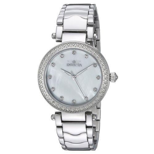 WEB限定カラー 22193 Invicta インヴィクタ 腕時計 Women's Watch Crystal Bracelet Steel Dial Oyster White Wildflower 腕時計