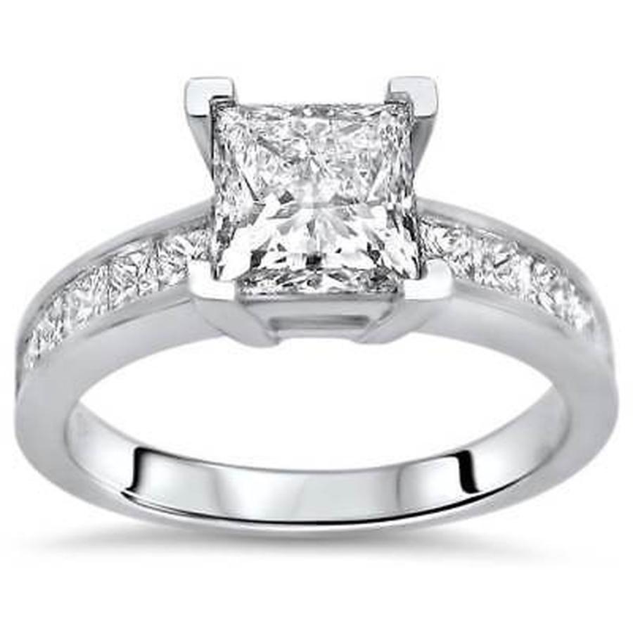 婚約指輪 海外セレクション Noori Certified 14k White Gold 1 4 6ct Tdw Princess Diamond Engagement Ring Smartenergymaster It