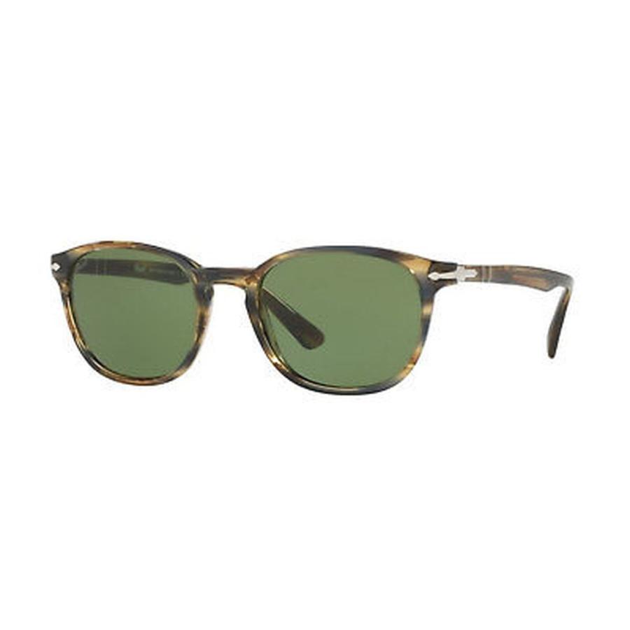 交換無料 Persol 海外直輸入ブランドアクセサリー メンズ Po3148s e 53 スクエア プラスチック ブラウン グリーン Sunglasses 高級感 Clinilab Net
