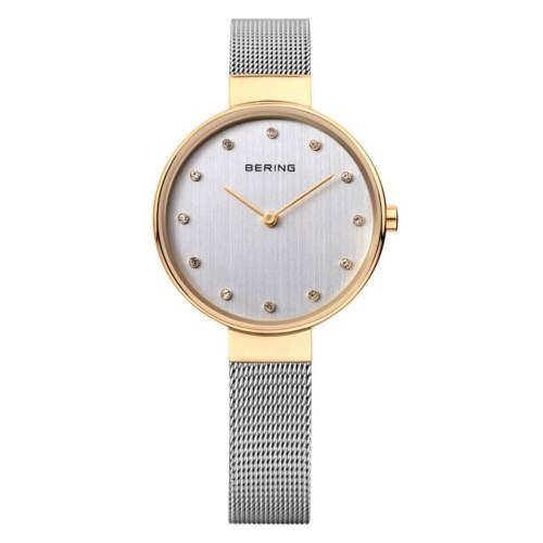 直営店に限定 Bering ベーリング 腕時計 12034-010 Watch Dial Silver Bracelet Mesh Classic Women's 腕時計
