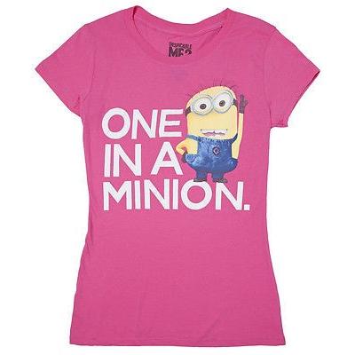 取扱 店 大阪 アメリカ人気キャラクター Tシャツ デスピカブルミー Despicable Me 2 One In A Minion Junior S Lightweight T Shirt Pink Xxl 安い人気商品 Shirleyryan Ca