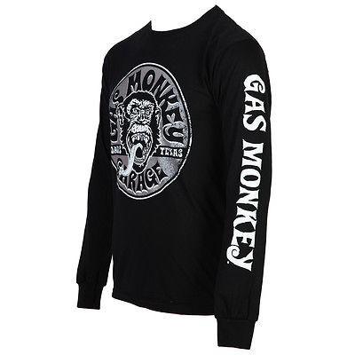 アメリカ人気キャラクター Tシャツ ガスモンキー Gas Monkey Garage Equipped Circle Logo Adult Long Sleeve T Shirt Black Grey パンダストア 通販 Yahoo ショッピング