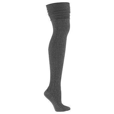 超人気 アメリカ人気キャラクター 靴下 ソックイットトゥーミー Sock It To Me Over The Knee Thigh High Cable Knit Nwt Women S Socks Grey 超歓迎 Cih Dev Humbird Com