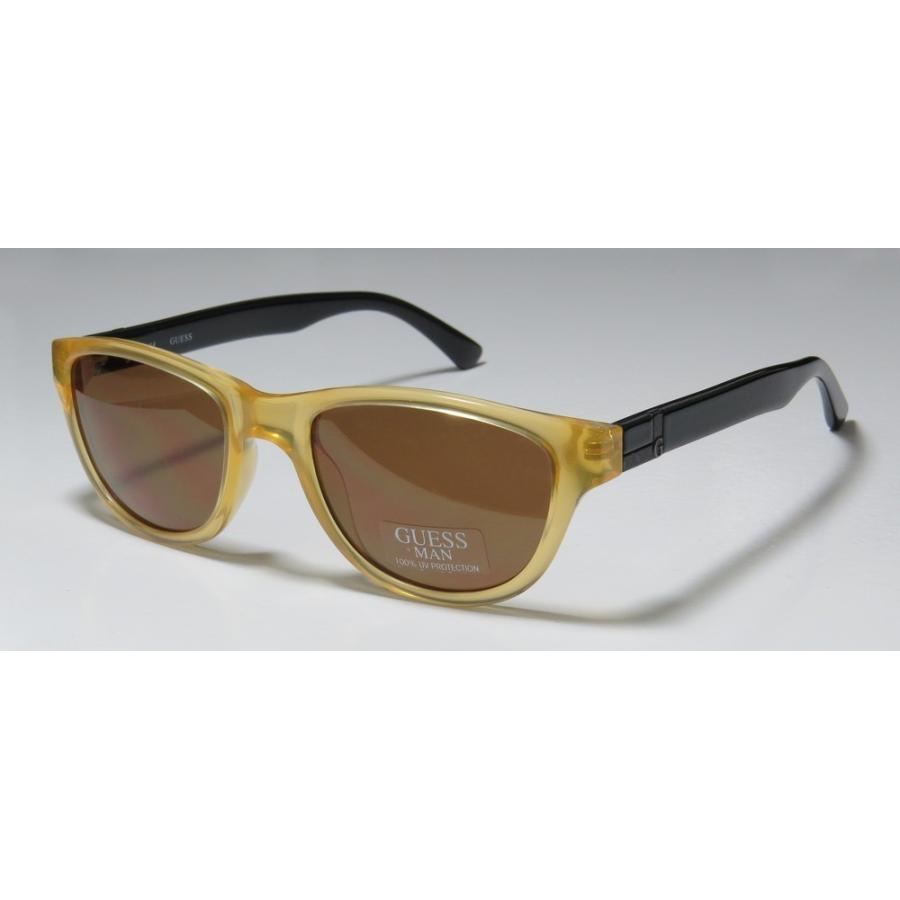 安い サングラス メンズ ゲス Guess 6701 Contemporary Trendy プラスチック アーム Hip サングラス For Young People Amber Black 正規品 Lespakigali Com