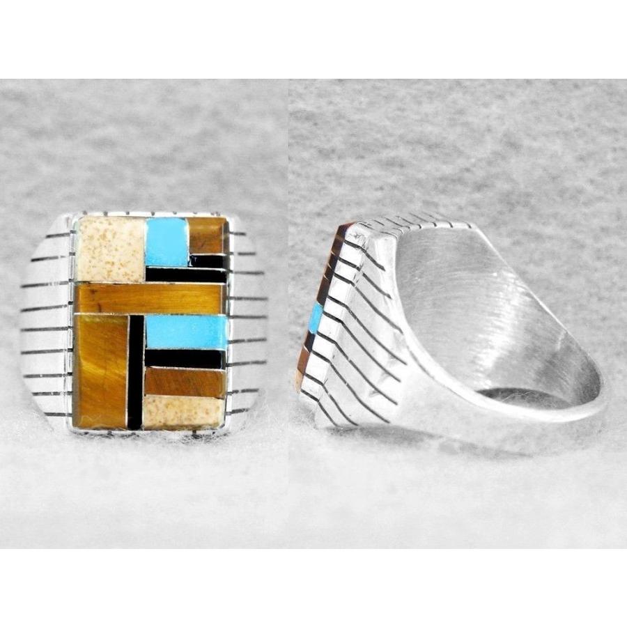 売れ筋介護用品も クリスマス プレゼント W Jack R シルバー スターリング Onyx Eye タイガー ターコイズ 12 サイズ リング メンズ Navajo 海外セレクション リング 指輪 円高還元セール開催中 バイヤー厳選 メンズアクセサリー
