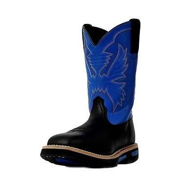 高知インター店 ウエスタン カウボーイ ブーツ シューズ 靴 海外セレクション Cinch Work ブーツ メンズ Wrx ラバー Sole ブラック Electric ブルー Wxm140 全日本送料無料 Mdtu Nw Gov Lk