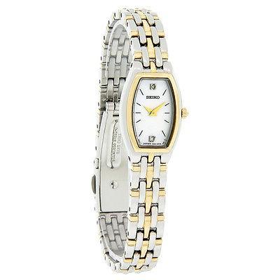 新品即決 腕時計 セイコー Seiko クォーツ ダイヤモンド レディース MOP ダイヤル Two トーン ドレス 腕時計 SUJG16 New, 真壁町 ba920d00