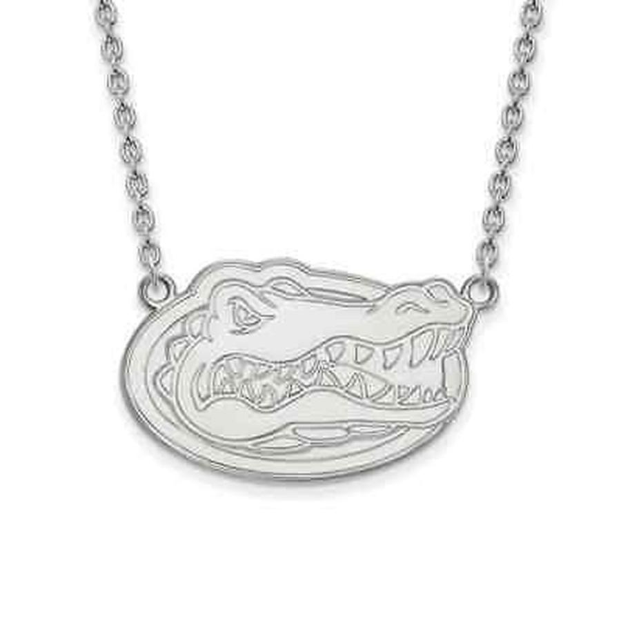 【正規品質保証】 ストーンのついていない貴金属 ロゴアート Sterling Silver LogoArt University of Florida Large Pendant with Necklace, カバンの店 東西南北屋 6d754082
