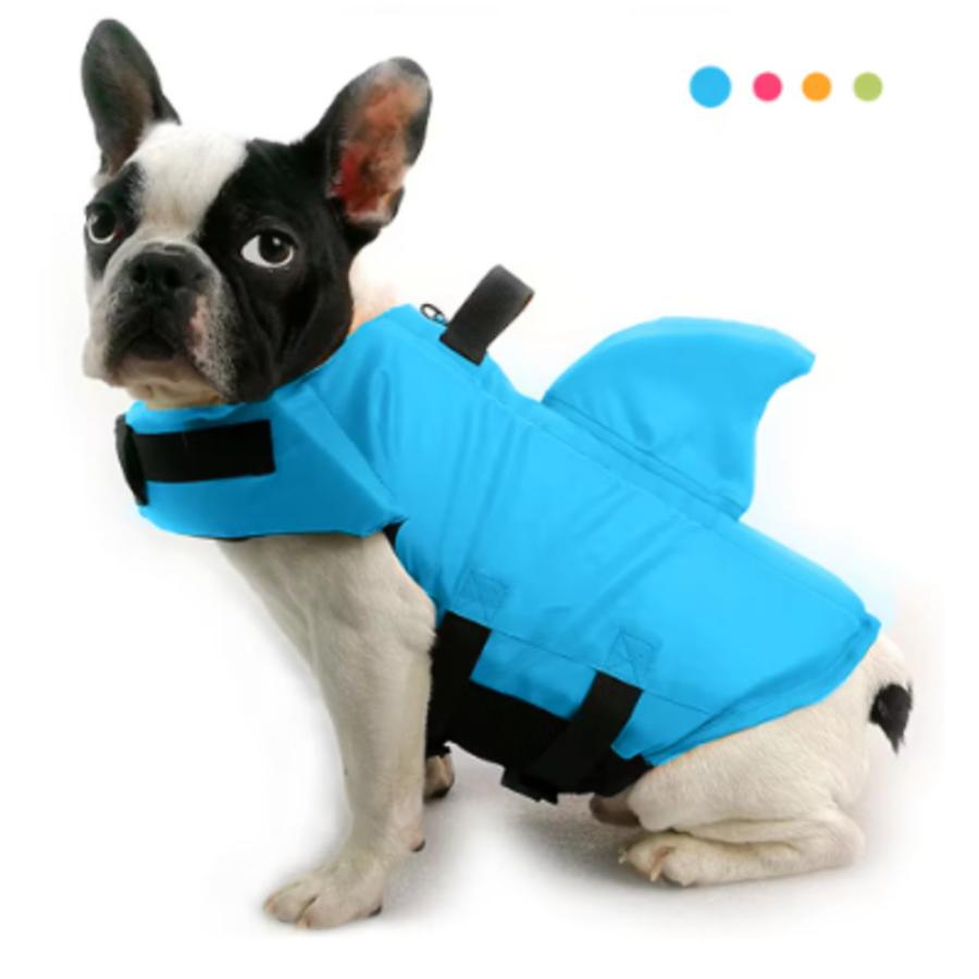 小型 犬 安全服 大型 犬用 ハンドル付き 強化 ベスト 可愛い Blue M