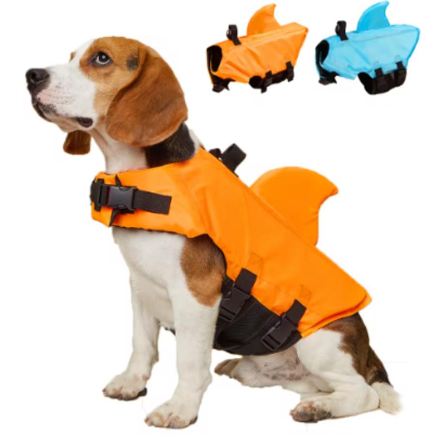 犬用 ライフジャケット 小型犬 ペット 水遊び 安全服 ベスト 川遊び フローティングベスト Orange S