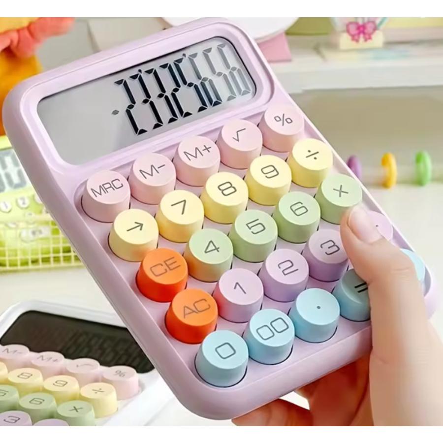 電卓 かわいい 12桁 キャンディーカラー パステル 学生 文房具 オフィス 学校 おしゃれ 
