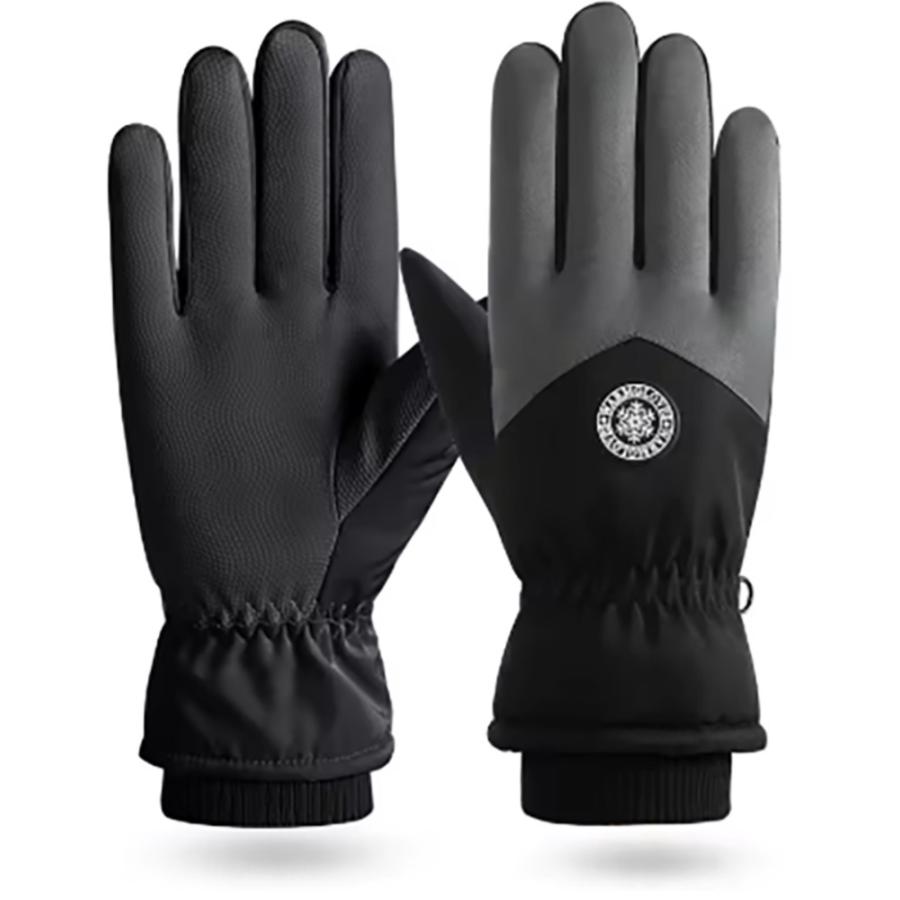 バイク レディース スマホ対応 防水 作業用 通勤 自転車 滑り止め 防寒 スキー ダークグレー