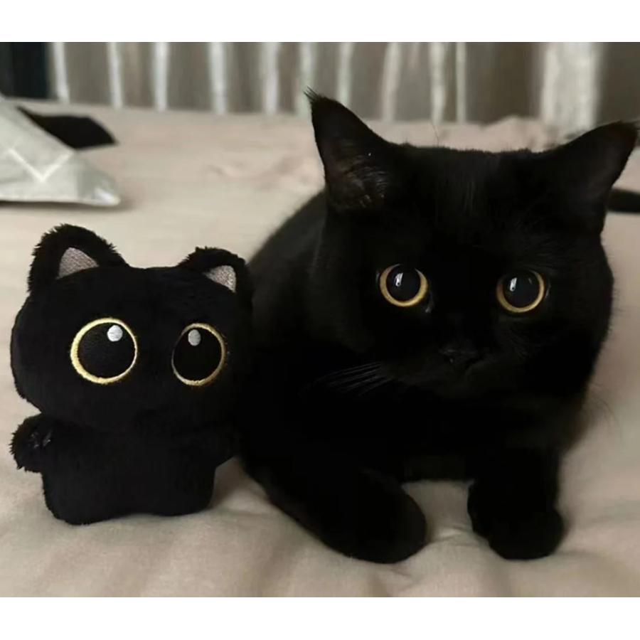 黒猫 ぬいぐるみ キーホルダー おしゃれ 10cm 可愛い バッグチャーム