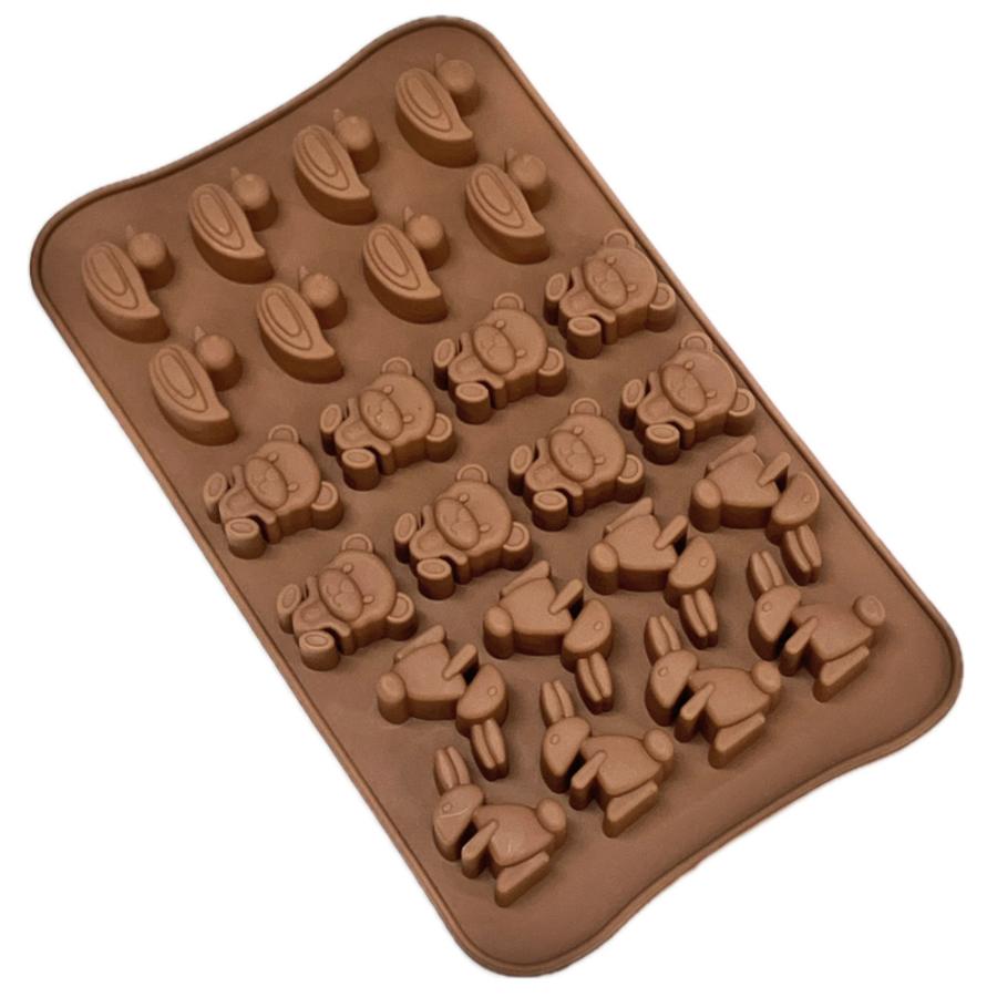 動物 バレンタイン お菓子 ゼリー 石鹸 形作り 石けん グミ シリコンプレート チョコレートモールド  