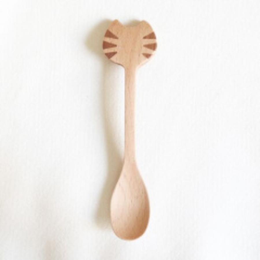 スプーン Mio ティースプーン ネコ 天然木 コーヒースプーン ねこ 猫 カトラリー トラ 