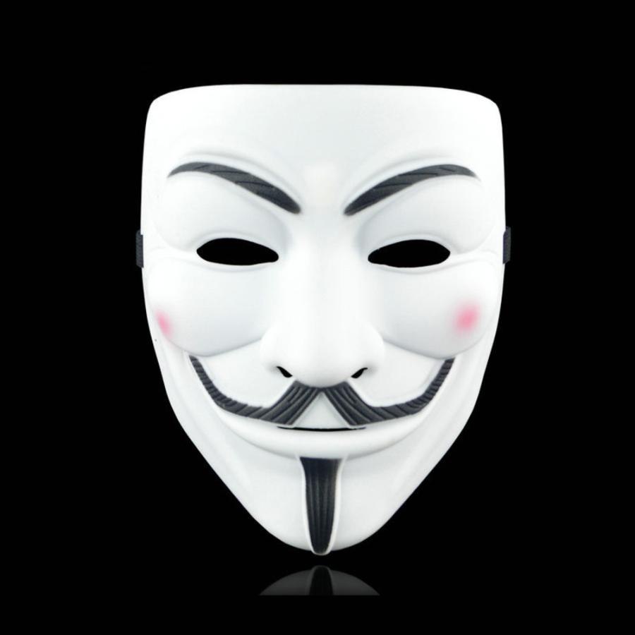 アノニマス 仮面 ガイフォークス マスク 怪盗  お面 コスプレ ハッカー Vフォーヴェンデッタ 白
