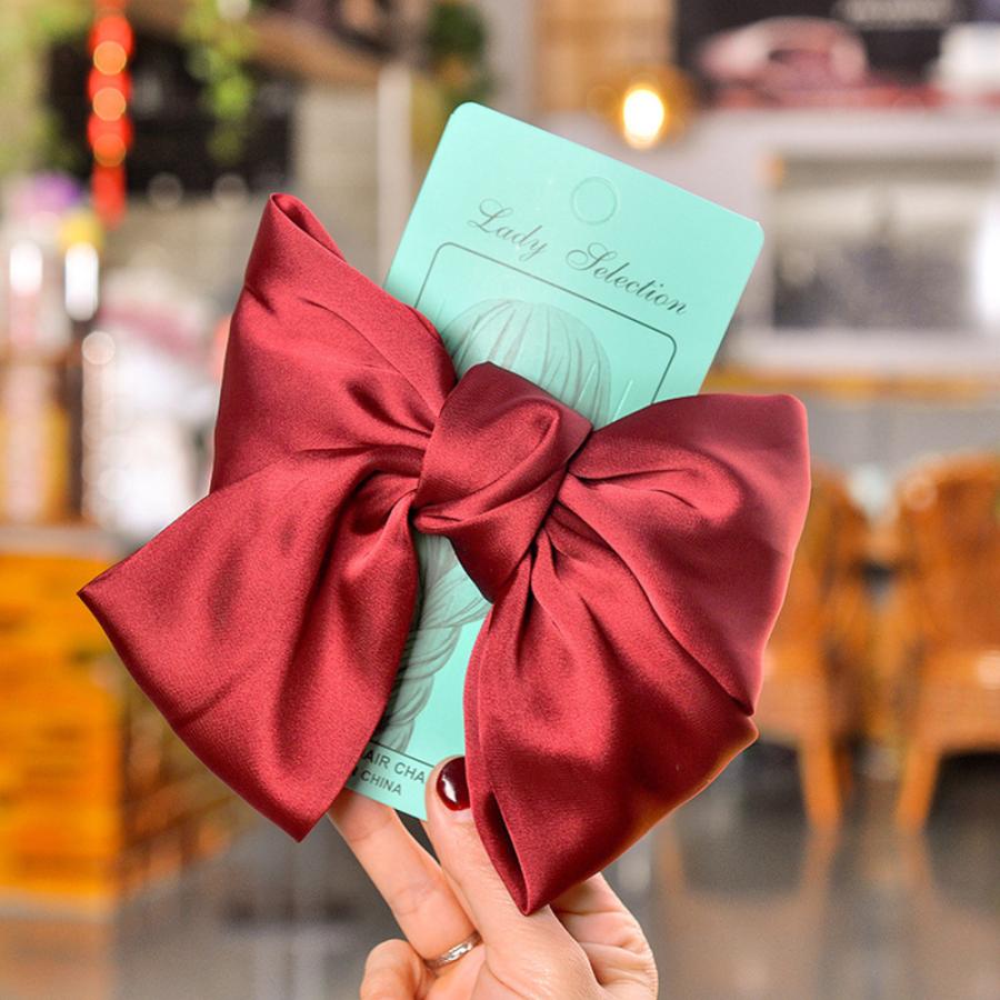 おしゃれ ファッション シンプル プレゼント ゴム 通勤 結婚式 手作り 入学 クリップ フォーマル  赤