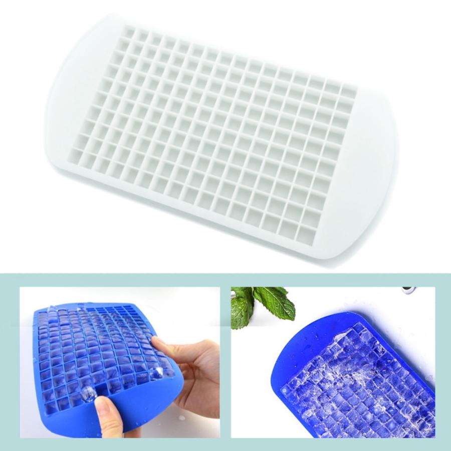 製氷皿 アイス キューブ トレイ 冷凍庫 160個 ウィスキー カクテル シリコンモール  クリア