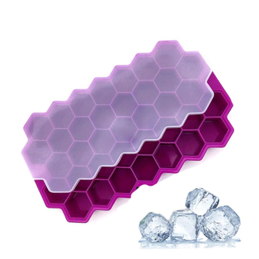 シリコン バレンタイン シリコン製 チョコ チョコレート ハニカム モールド アイス パープル