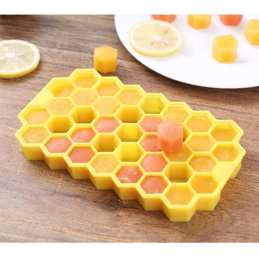 アイスキューブ シリコン バレンタイン シリコン製 チョコ ハニカム モールド   黄色