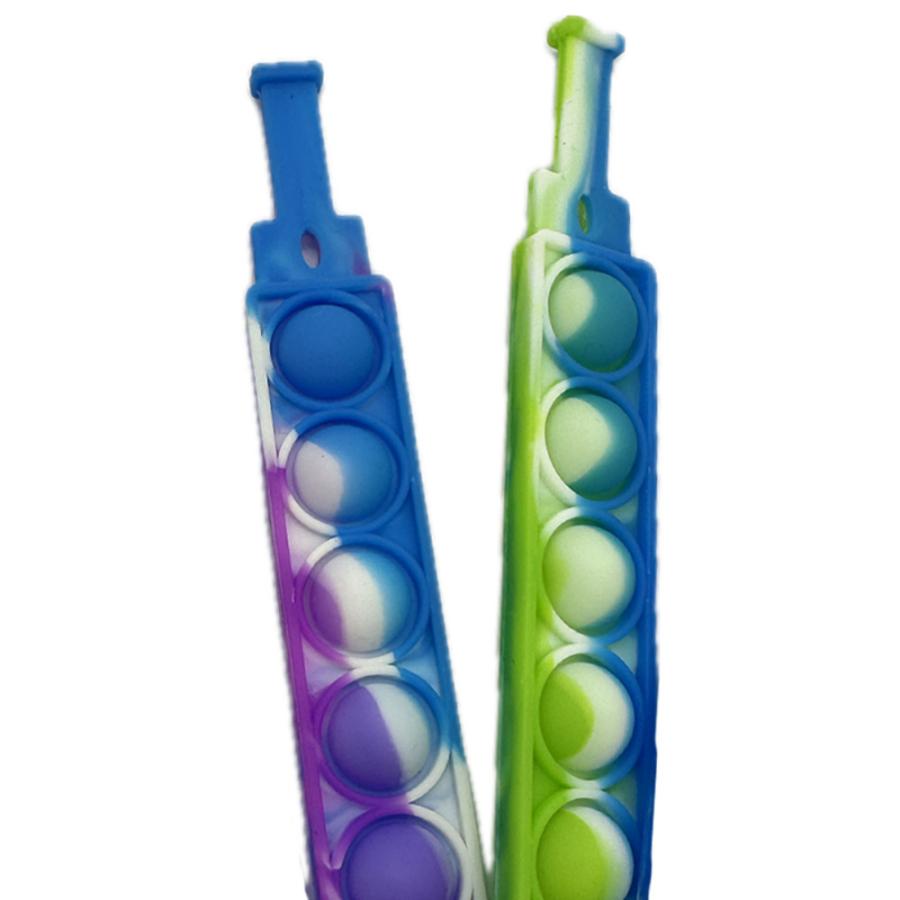 2個セット プッシュポップ POP IT ブレスレット 知育玩具 子供 無限 プチプチ マーブル