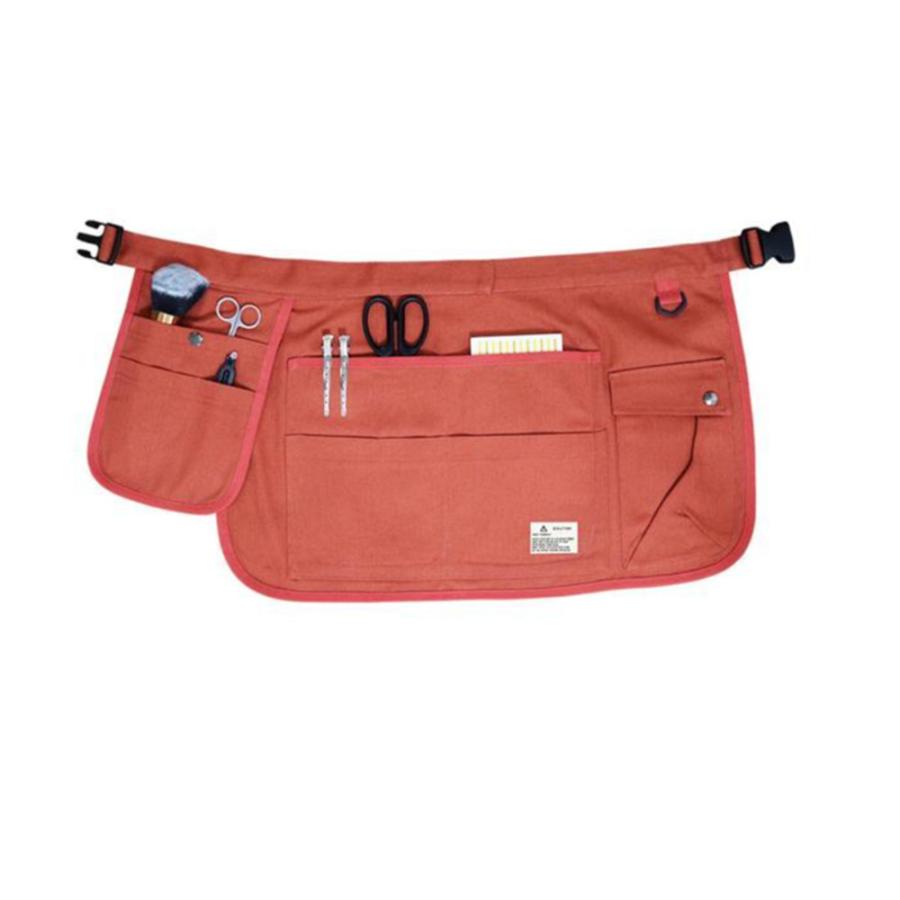 エプロン ショート サロン 作業 おしゃれ 耐久性 カフェ ショート丈 ヘアサロン 美容師 ガーデニング 赤