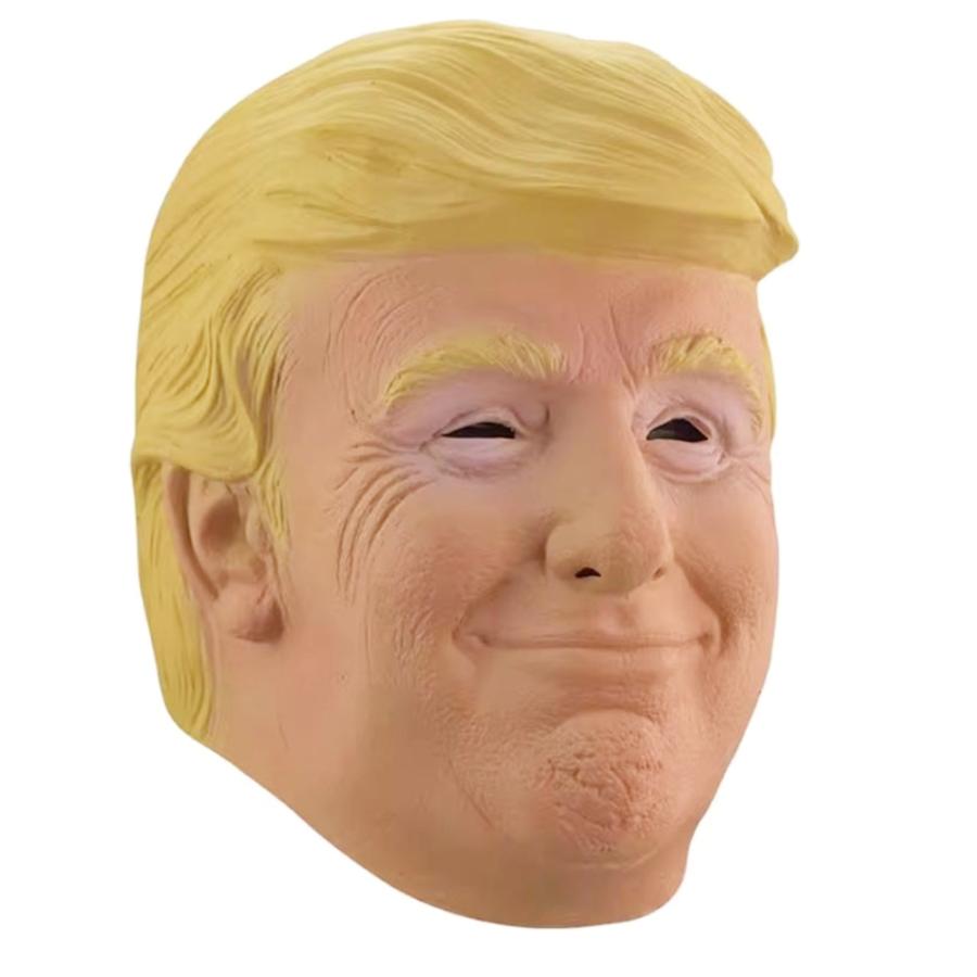 マスク ドナルド トランプ アメリカ 大統領 リアル シリコンマスク 仮面 ハロウィン コスプレ 被り物 イベント ホラー フェイスカバー 忘年会 仮装 ウィッグなし
