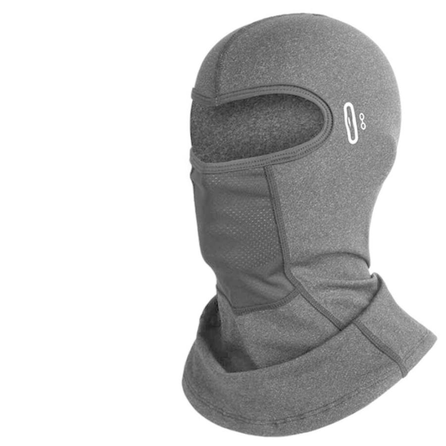 目出し帽 ネックウォーマー フルフェイス 裏起毛 暖かい 軽量 男女兼  ダークグレー
