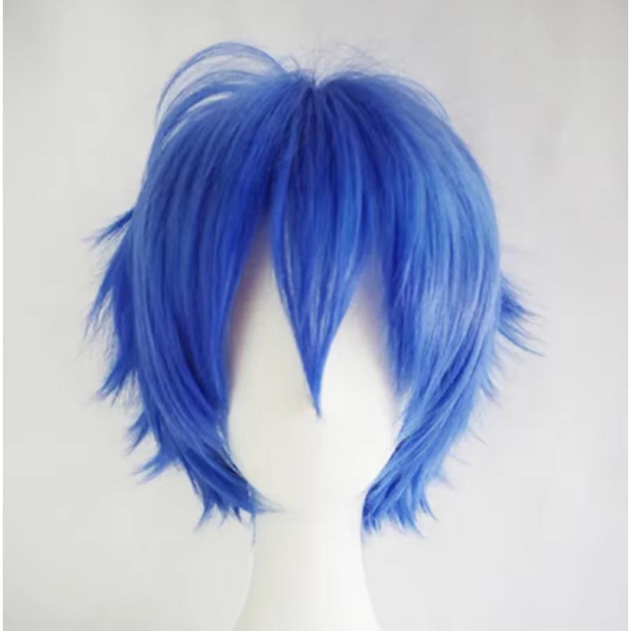 コスプレ カラー ウィッグ ショート キャラクター ヘア コミケ 併せ ハロウィン ブルー